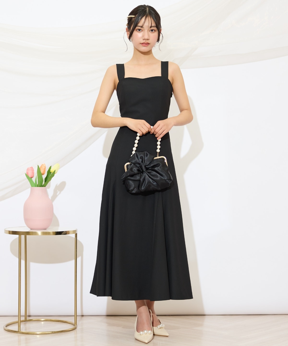 バックレースアップワンピース