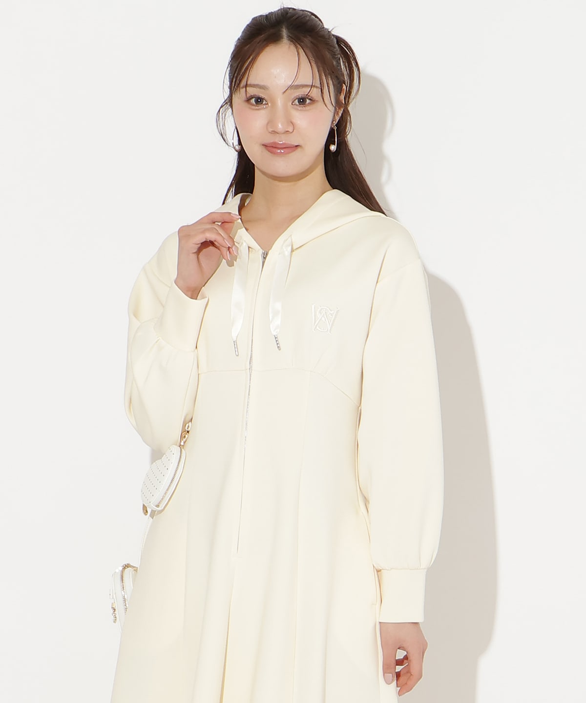 【2/27(fri)20時発売】ハイウエスト切替パーカーワンピース