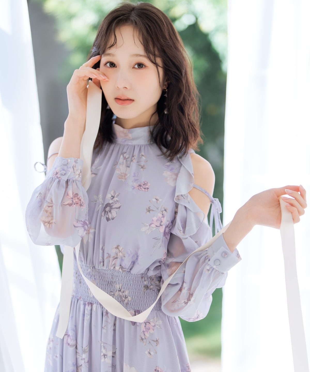 【2/27(fri)発売】フラワープリントフリルスリーブワンピース