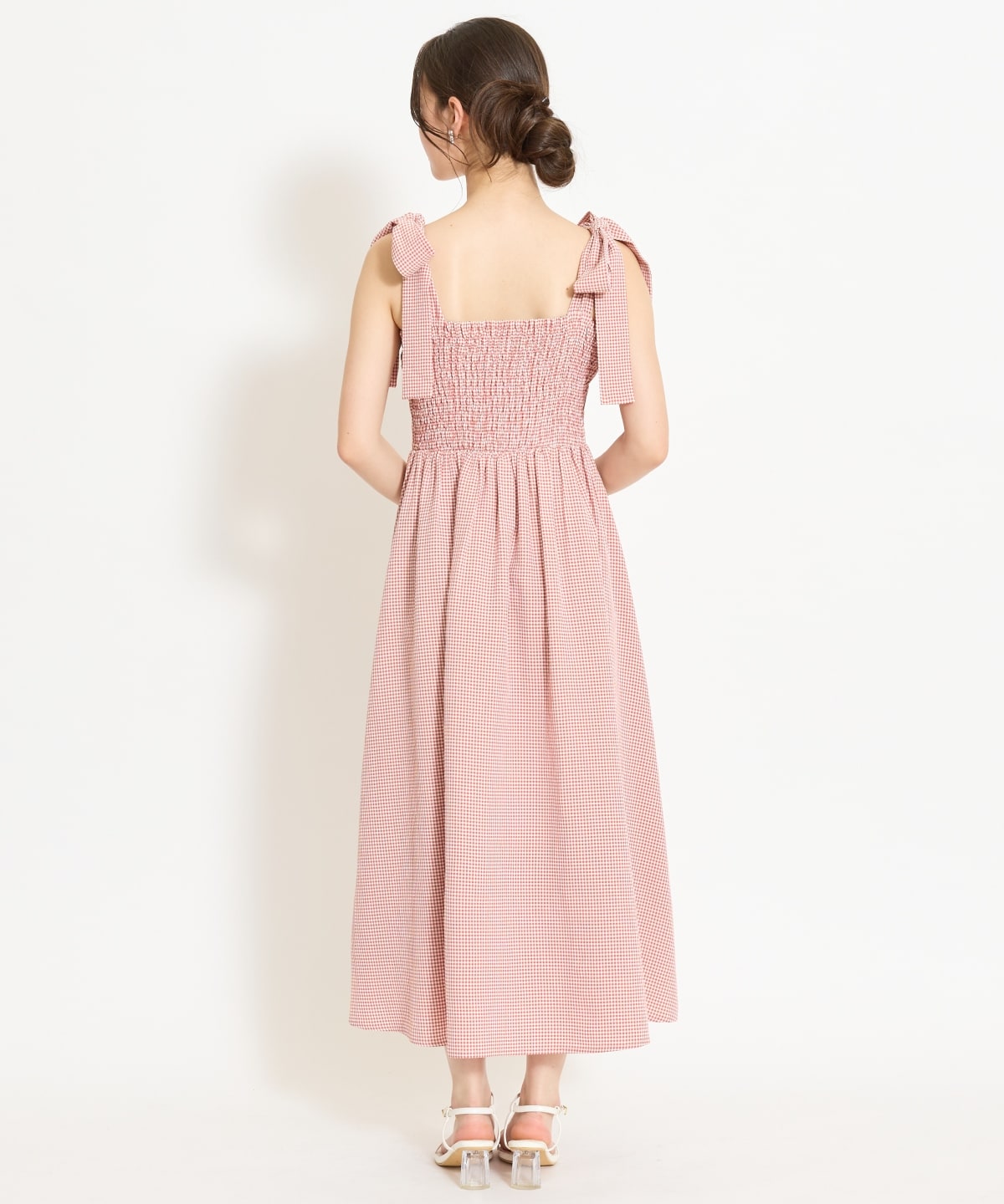 【4/24(fri)10時予約開始】リボンショルダーギャザーワンピース