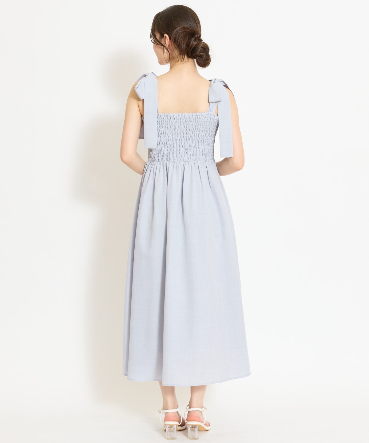 【4/24(fri)10時予約開始】リボンショルダーギャザーワンピース