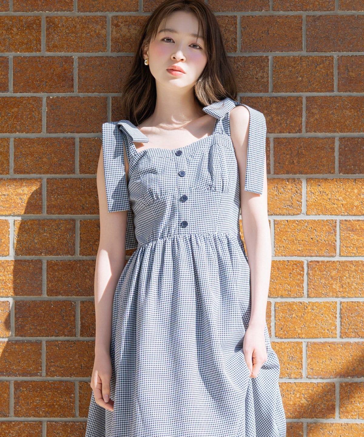 【4/24(fri)10時予約開始】リボンショルダーギャザーワンピース