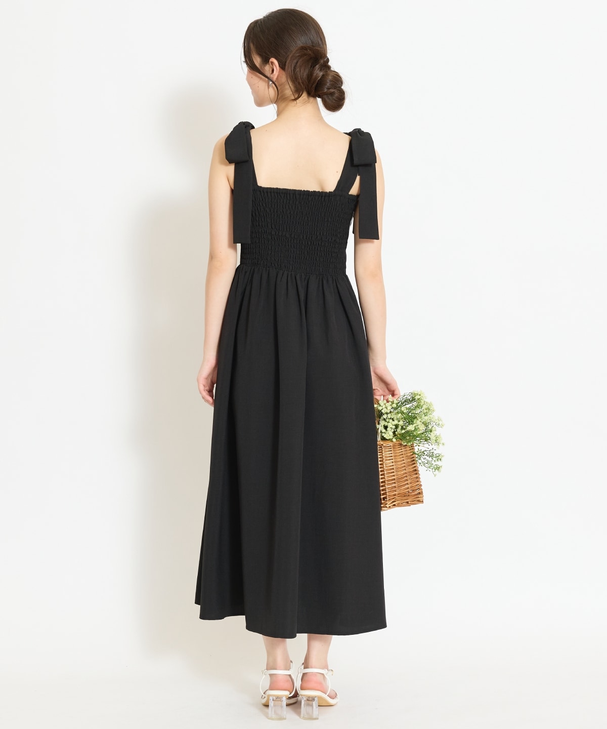 【4/24(fri)10時予約開始】リボンショルダーギャザーワンピース