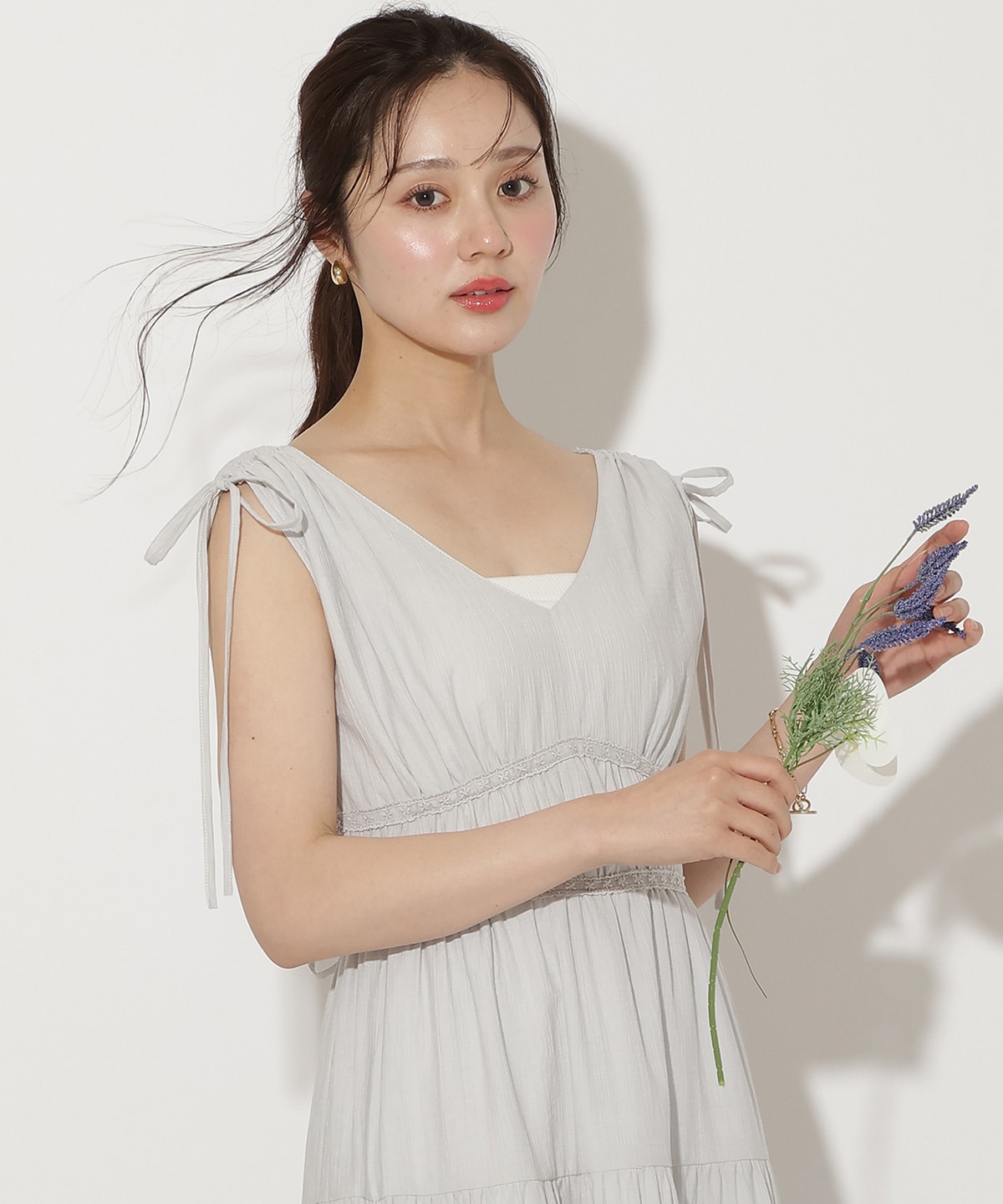 【6/11(thu)10時発売】ドロストショルダーティアードワンピース