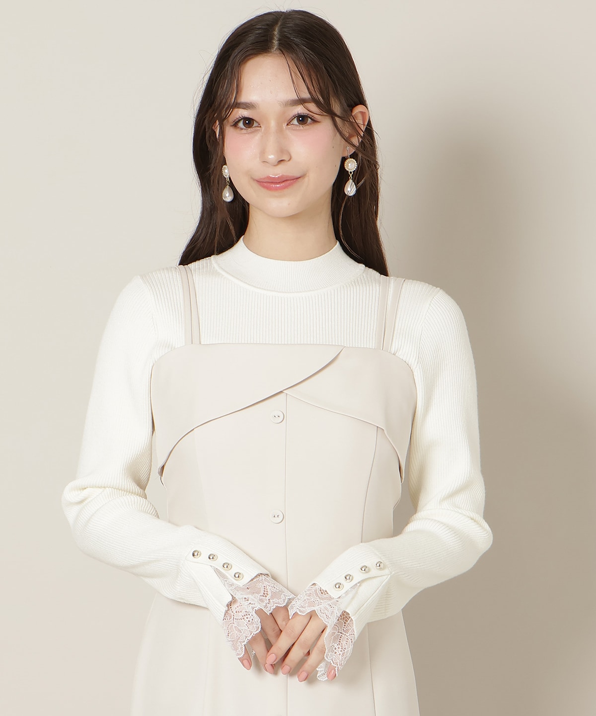 フロントスリットマーメイドワンピース