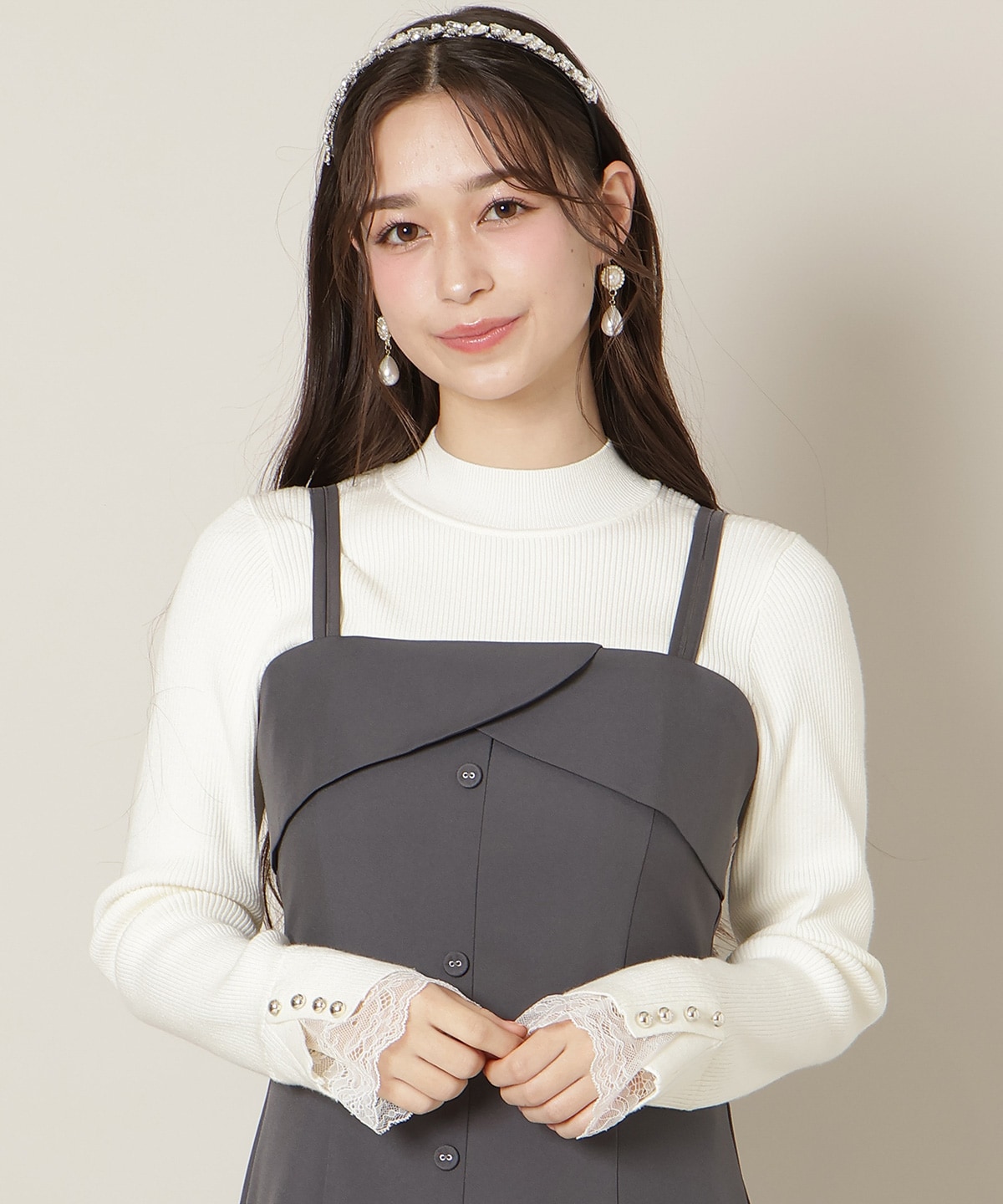 フロントスリットマーメイドワンピース