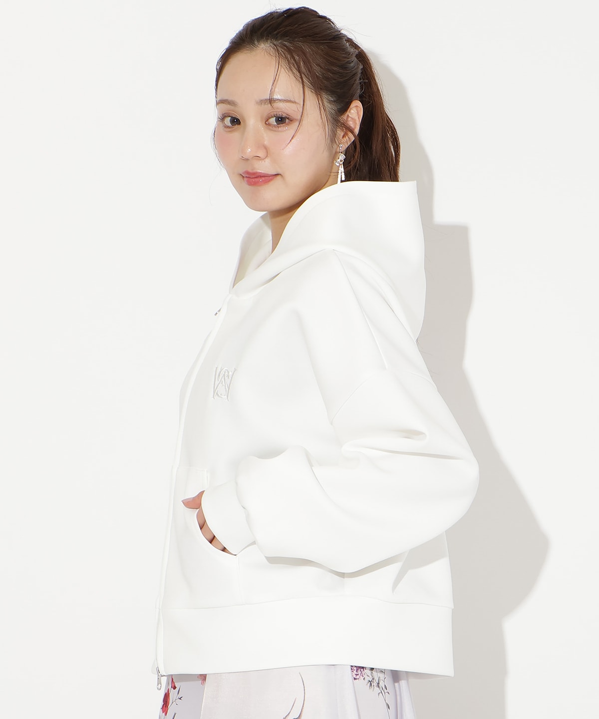 ダブルZIPオーバーサイズパーカー