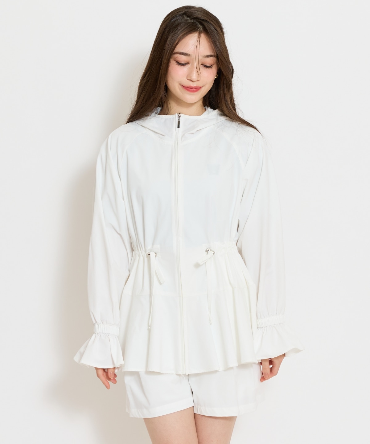 【セットアップ対応】UVカットペプラムブルゾン