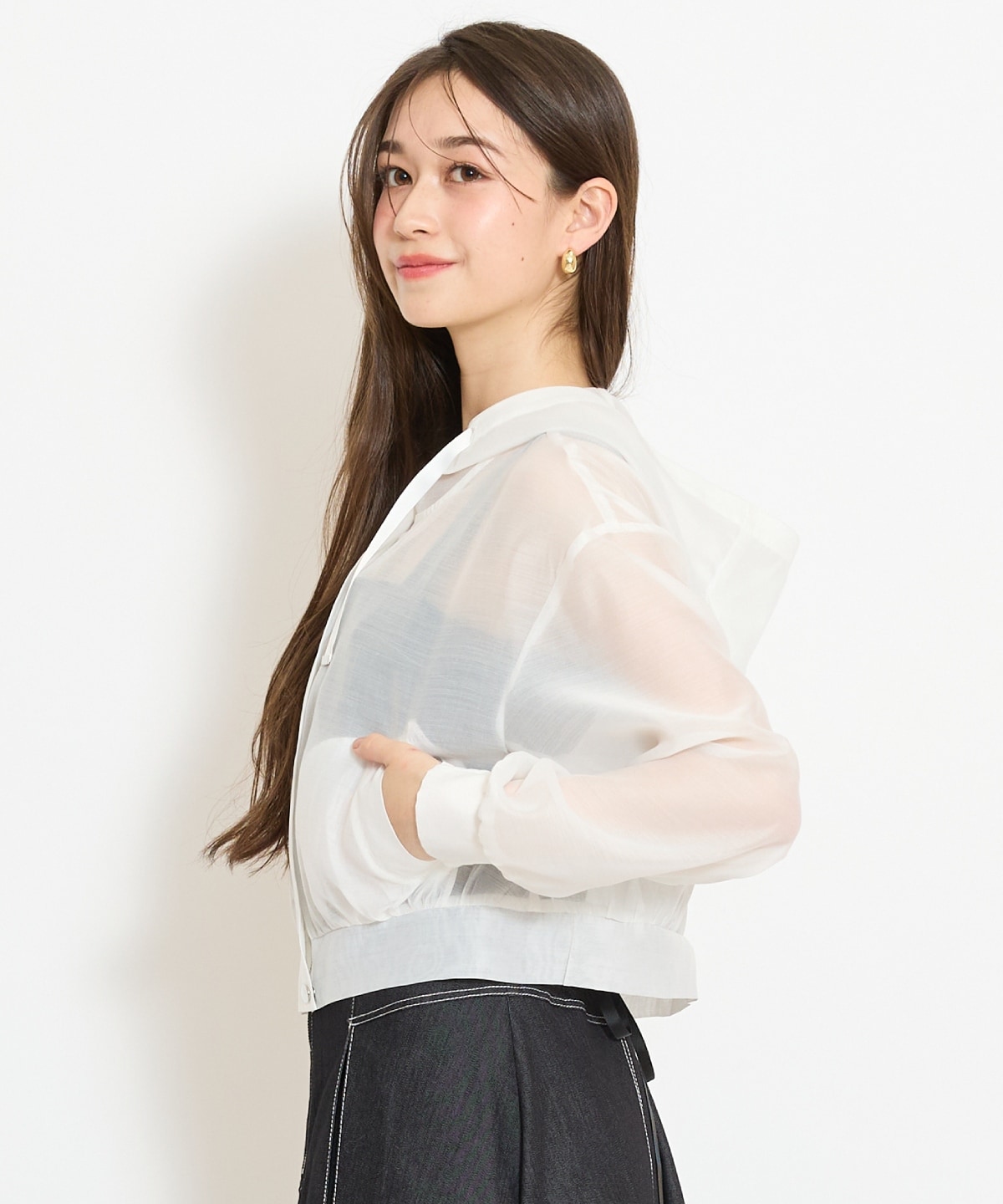 シアーフードブルゾン