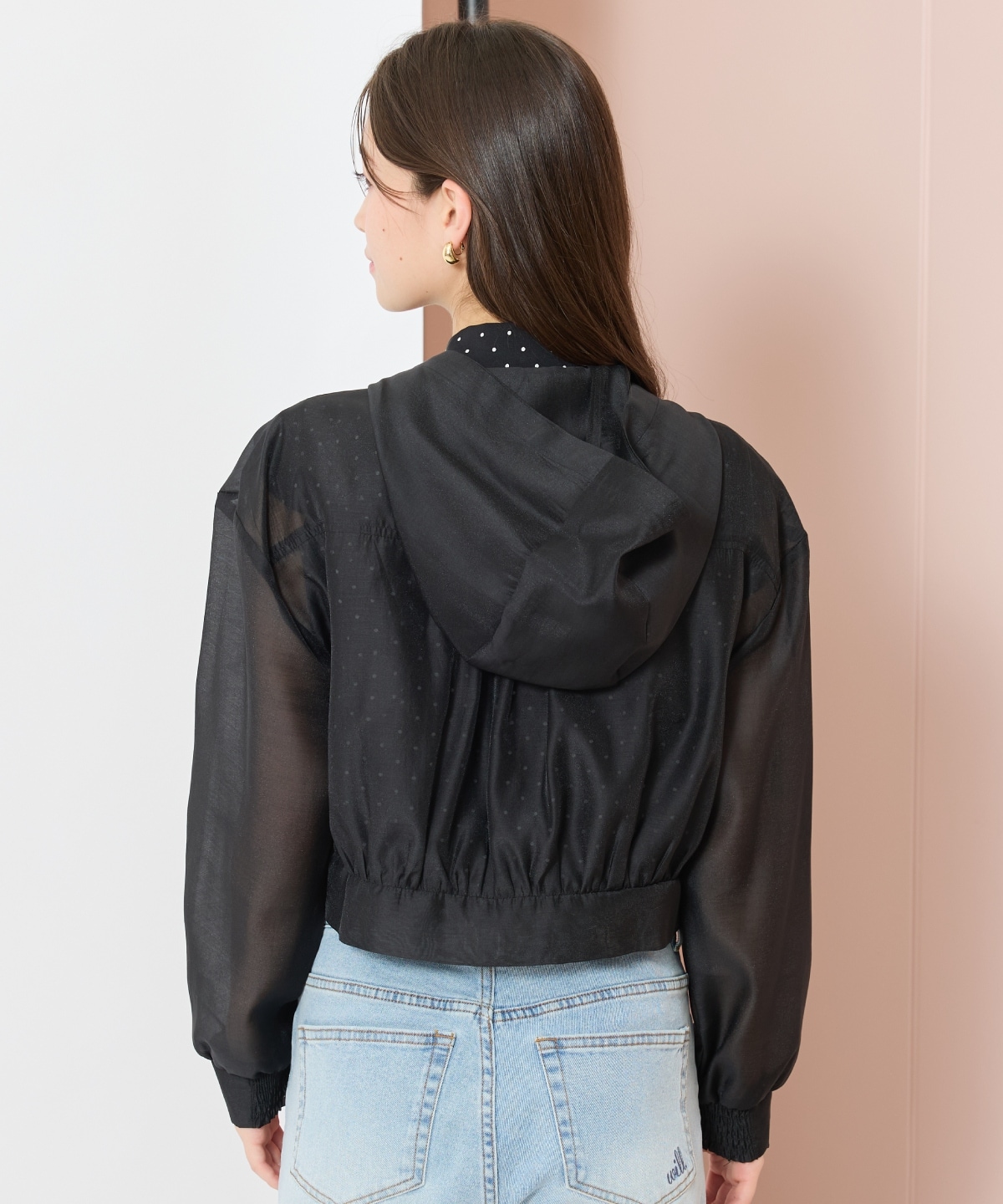 シアーフードブルゾン