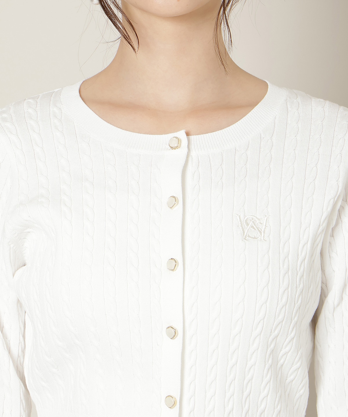 ミニケーブルコンパクトカーディガン