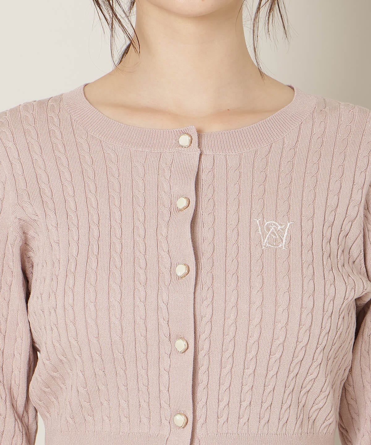 ミニケーブルコンパクトカーディガン