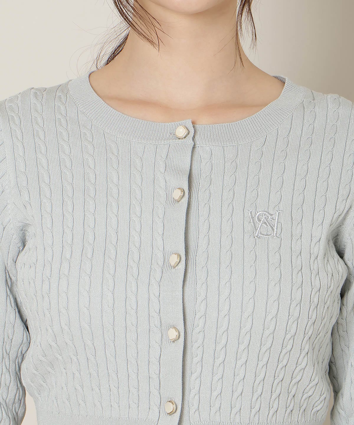 ミニケーブルコンパクトカーディガン