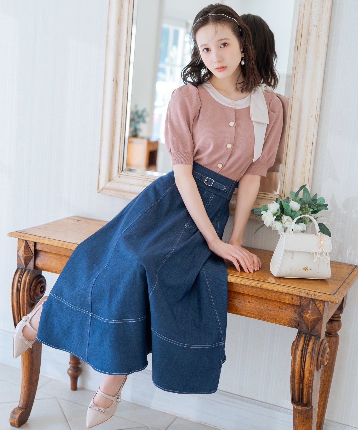 【2/27(fri)発売】リボンパフカーディガン