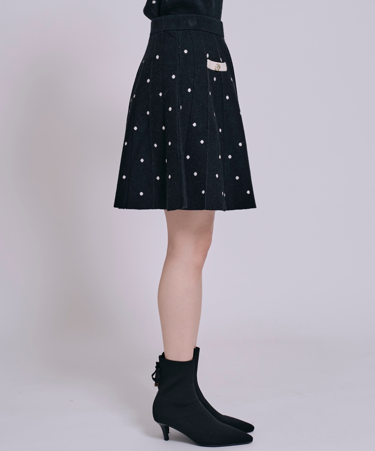 【10/9(fri)20時発売】ポケットデザインプリーツニットスカート