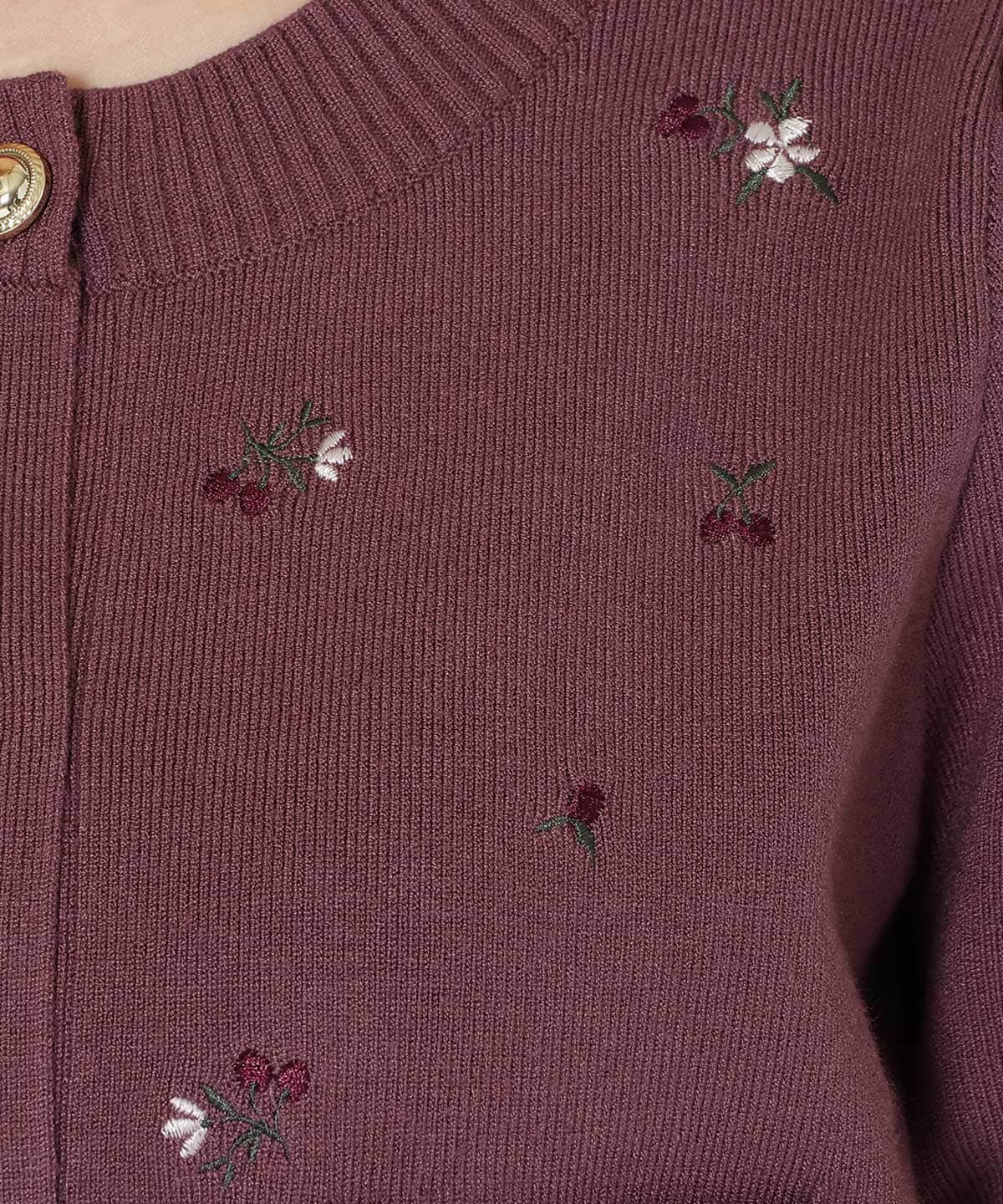 【8/7(fri)20時発売】モチーフ刺繍カーディガン