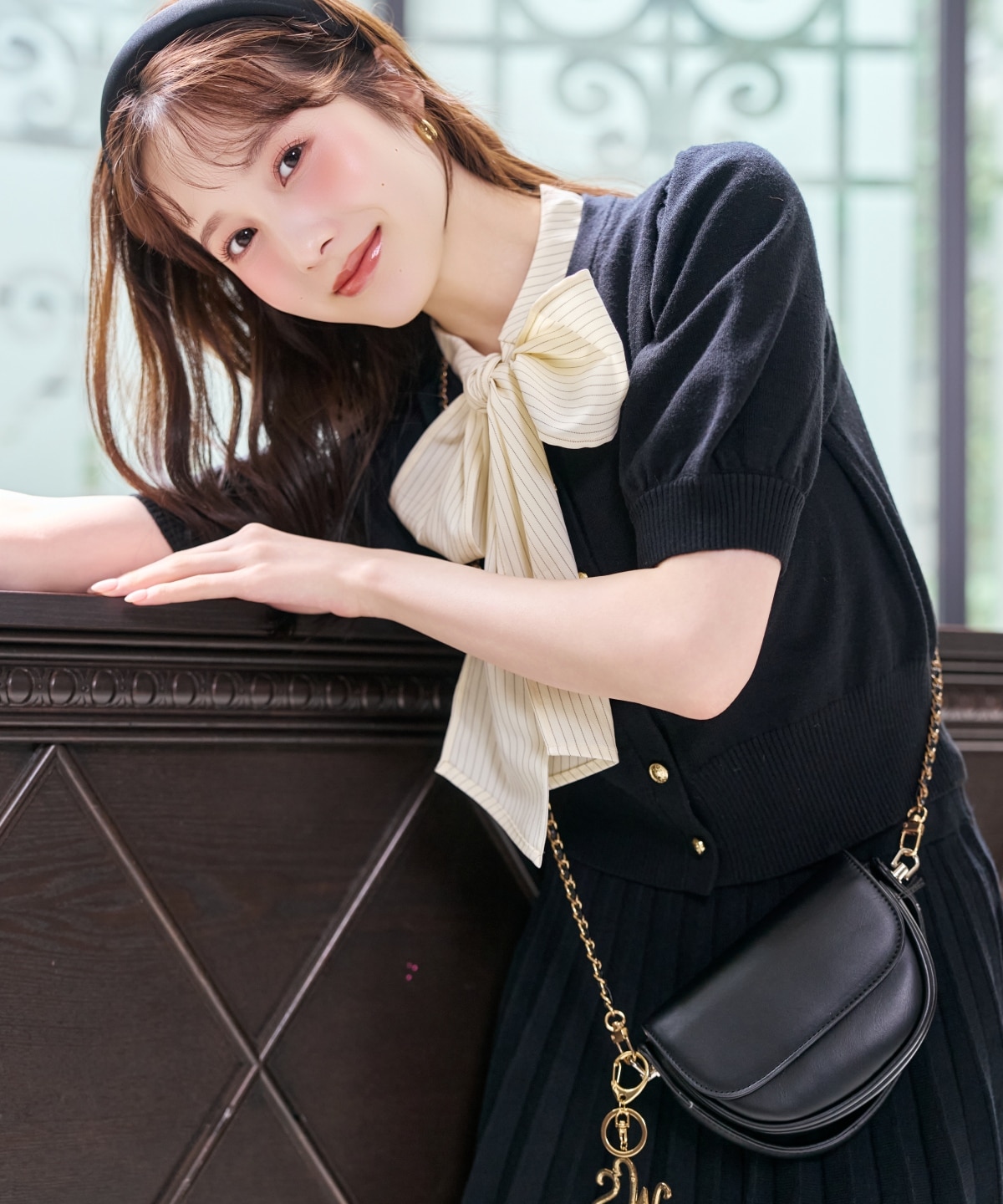 【9/10(thu)10時発売】リボンタイドッキングパフニット