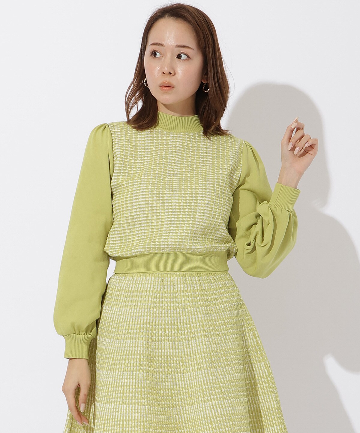 ジャガードニットプルオーバー