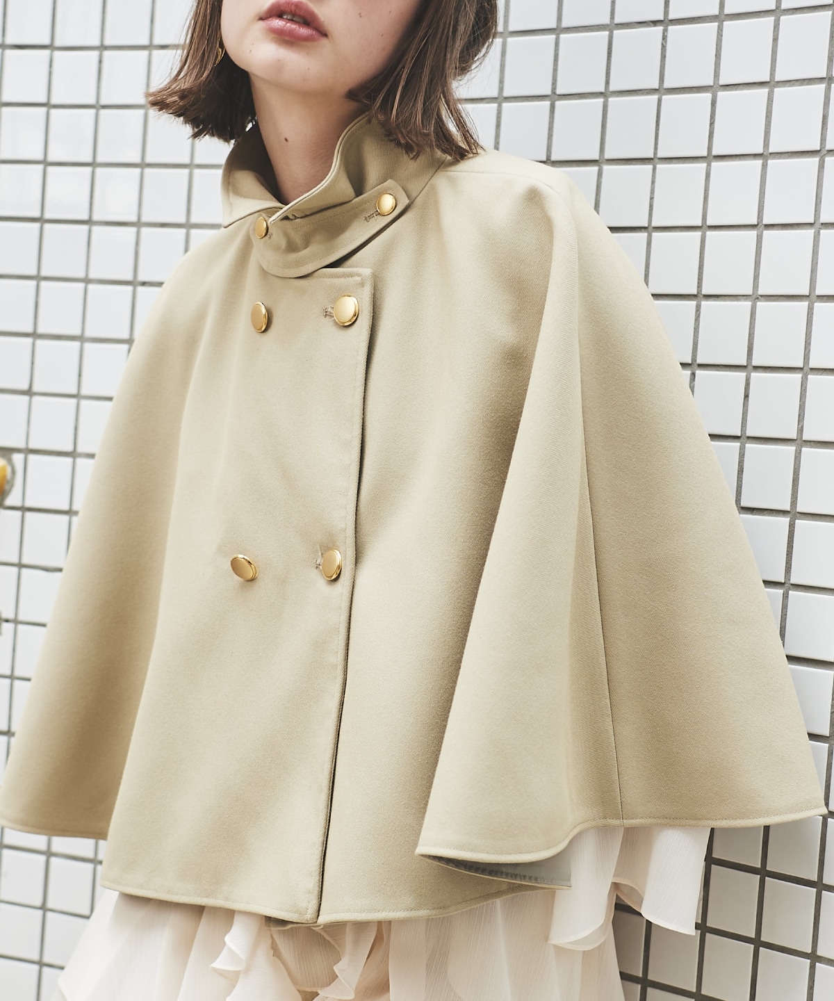 ショートケープジャケットコート