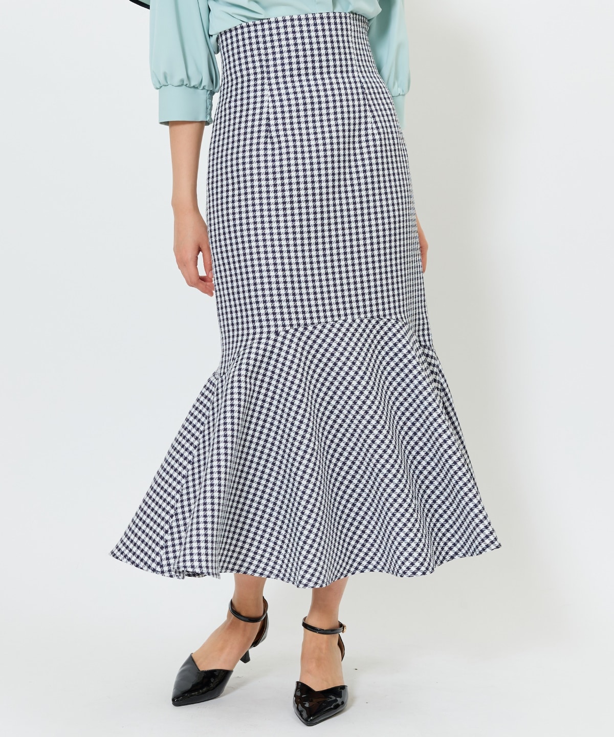 千鳥柄マーメイドスカート