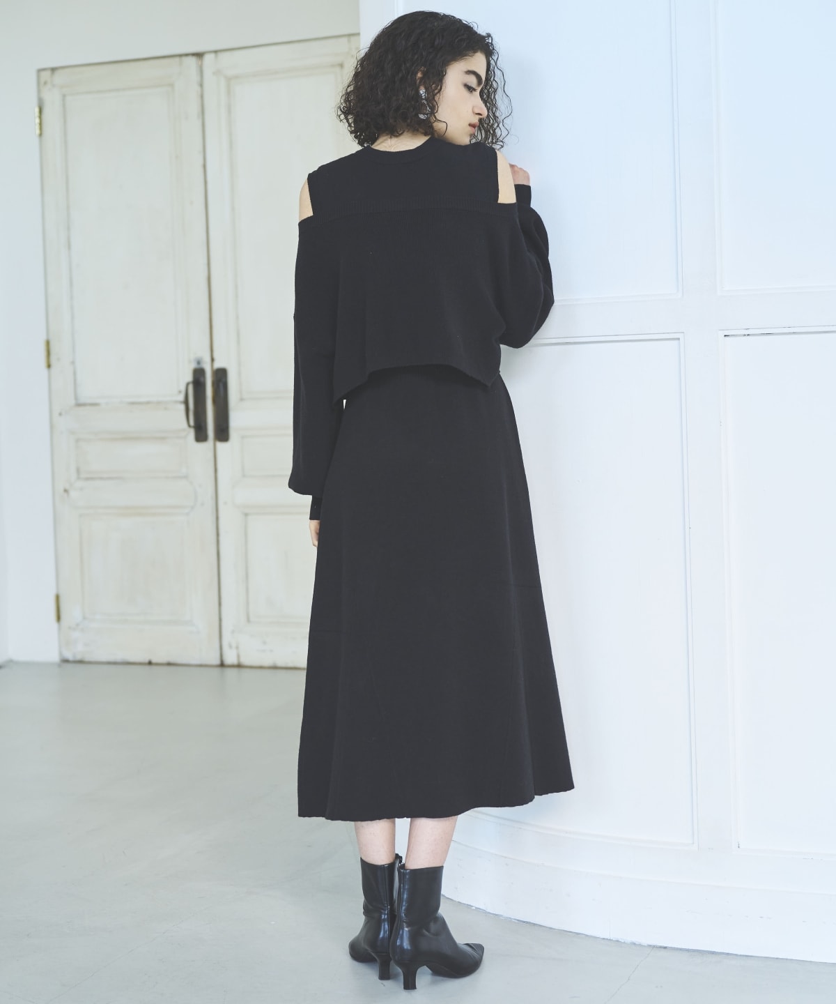 アンサンブルニットワンピース