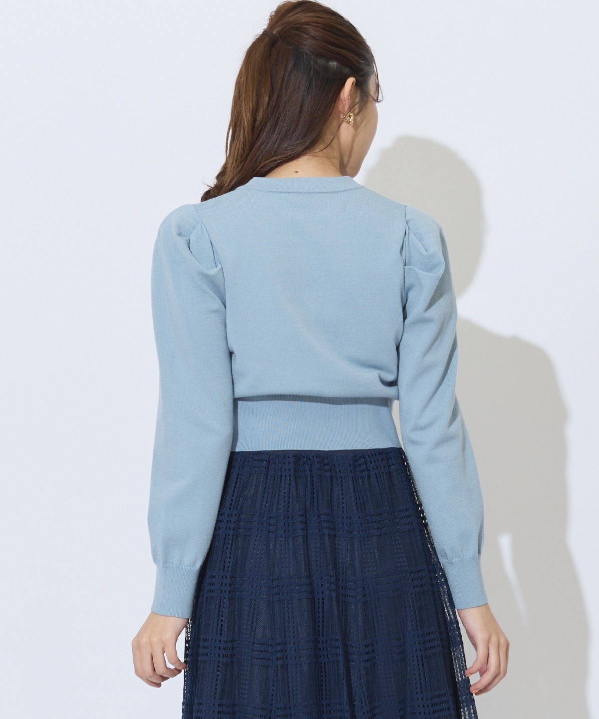 パワショルクルーネックカーディガン