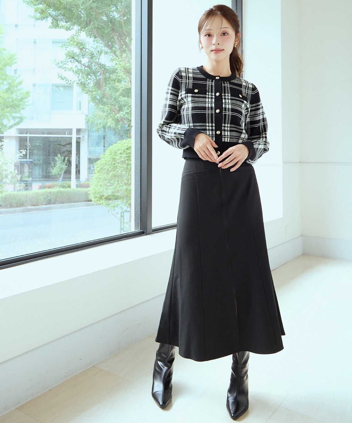 フロントZIPマーメイドスカート