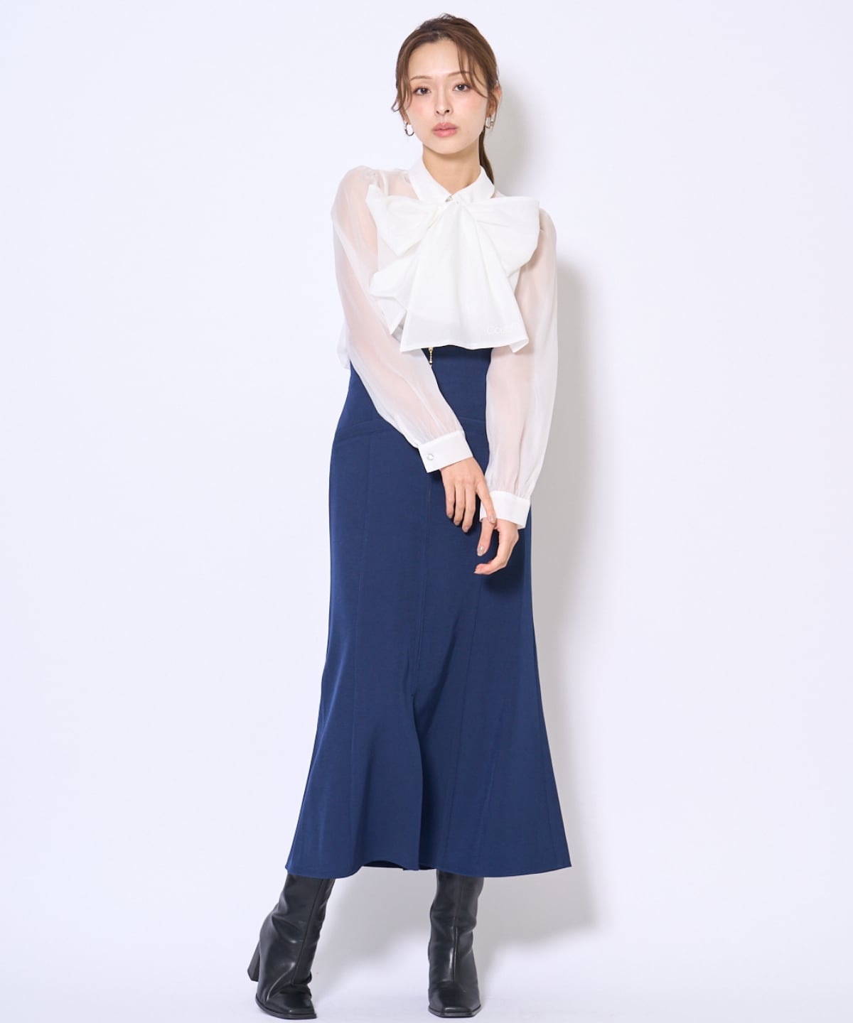 フロントZIPマーメイドスカート