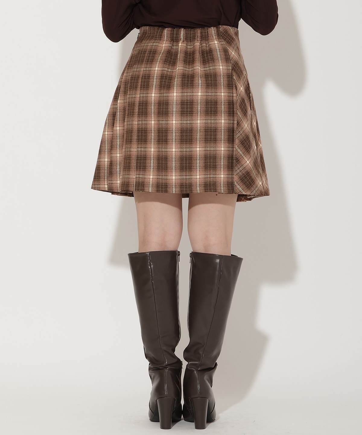 チェックミニスカート