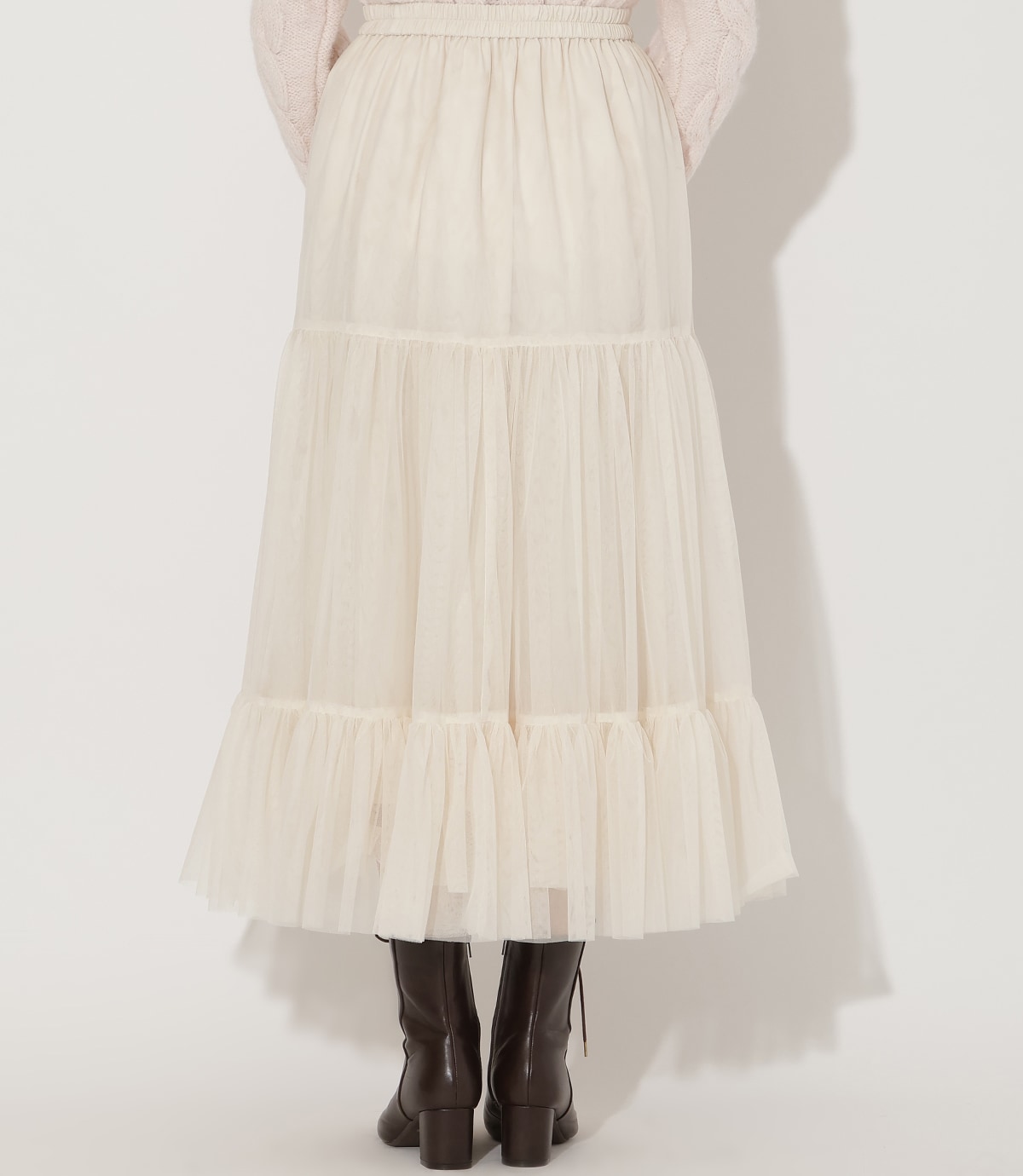 チュールティアードギャザースカート