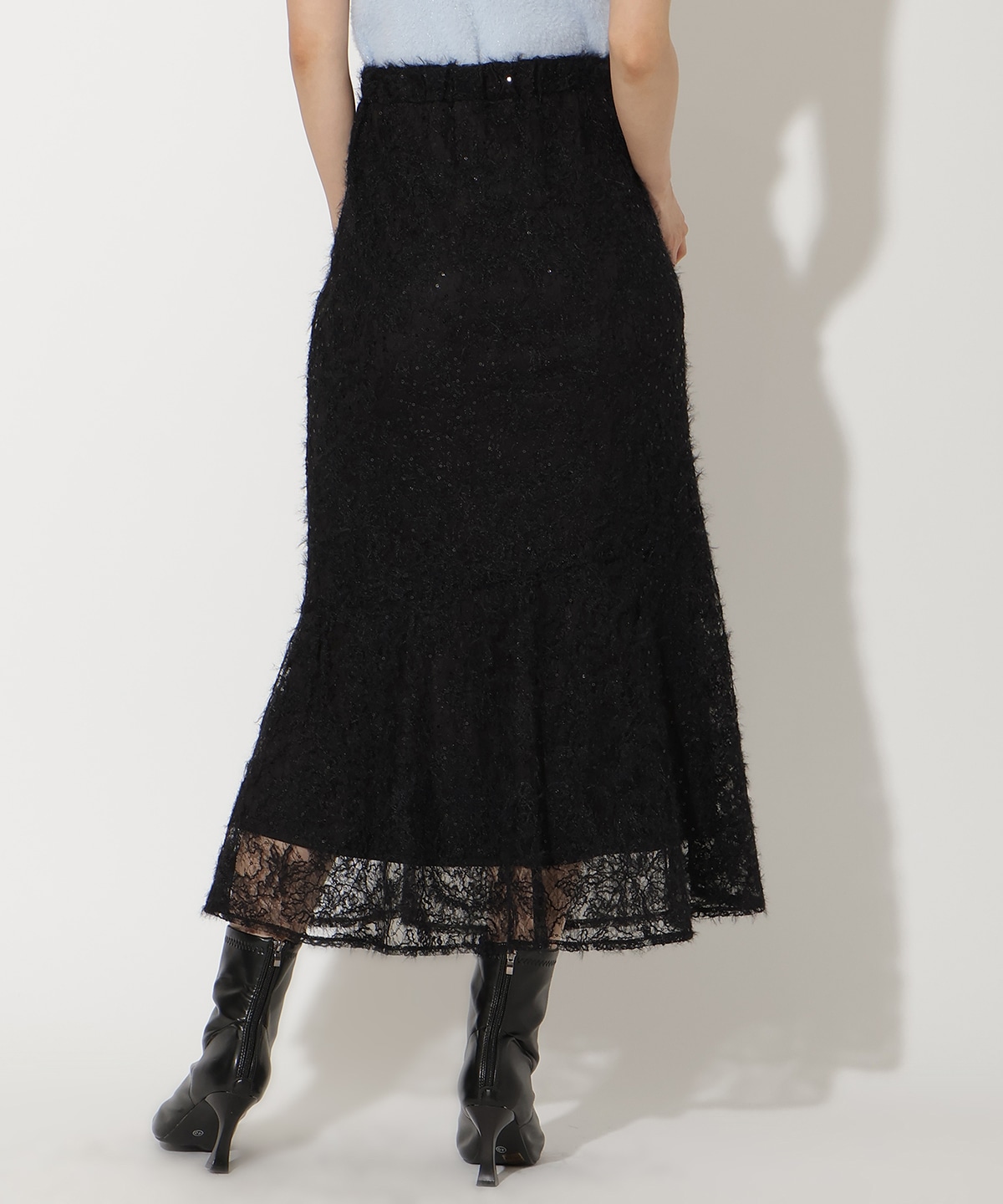 へアリーレースマーメイドスカート