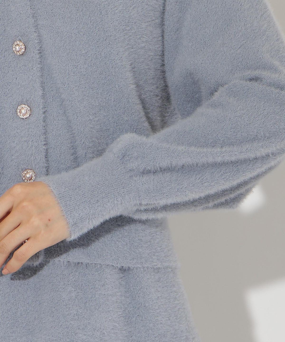 ラメフェザーニットアンサンブル