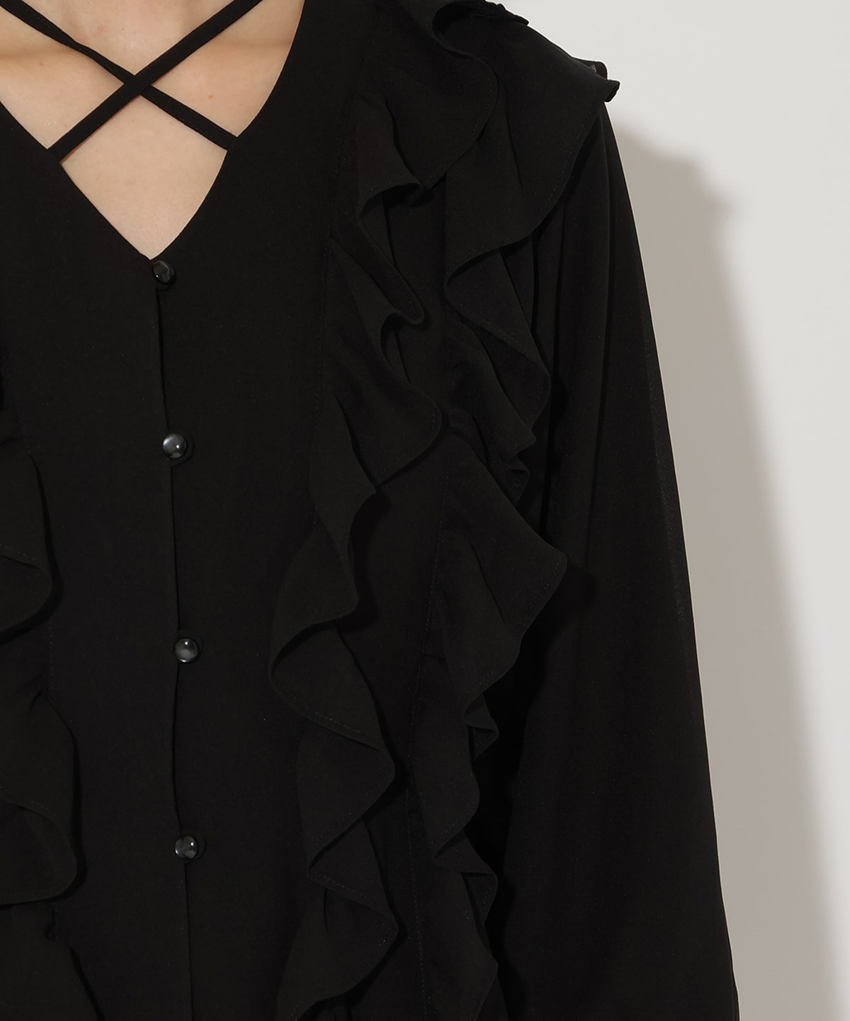 ラッフルフリルチョーカーミニワンピース