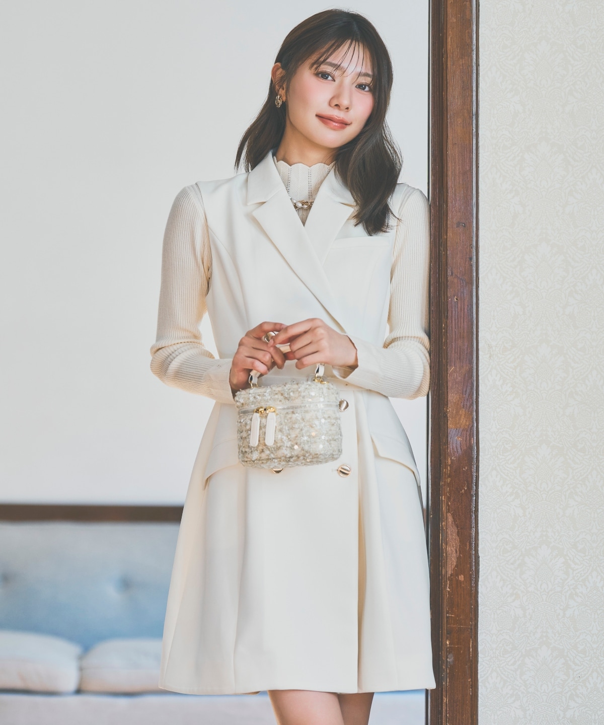 2WAYテーラードジレミニワンピース