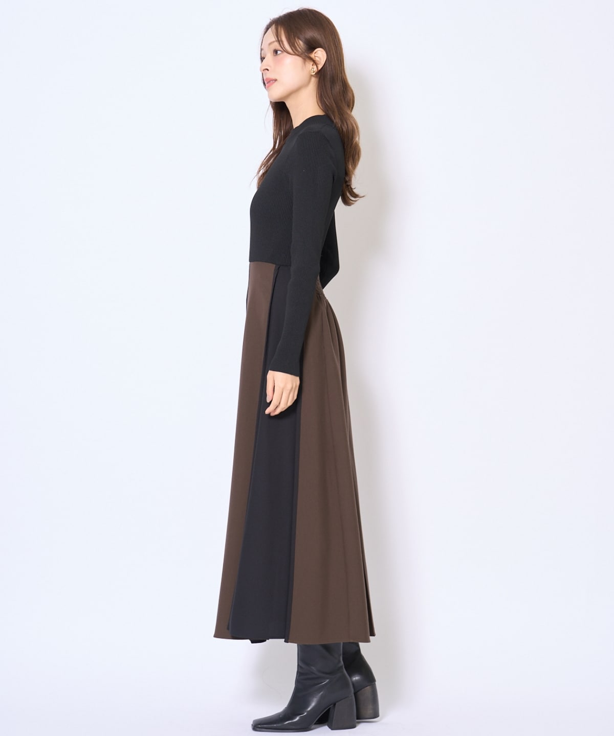 配色ドッキングワンピース