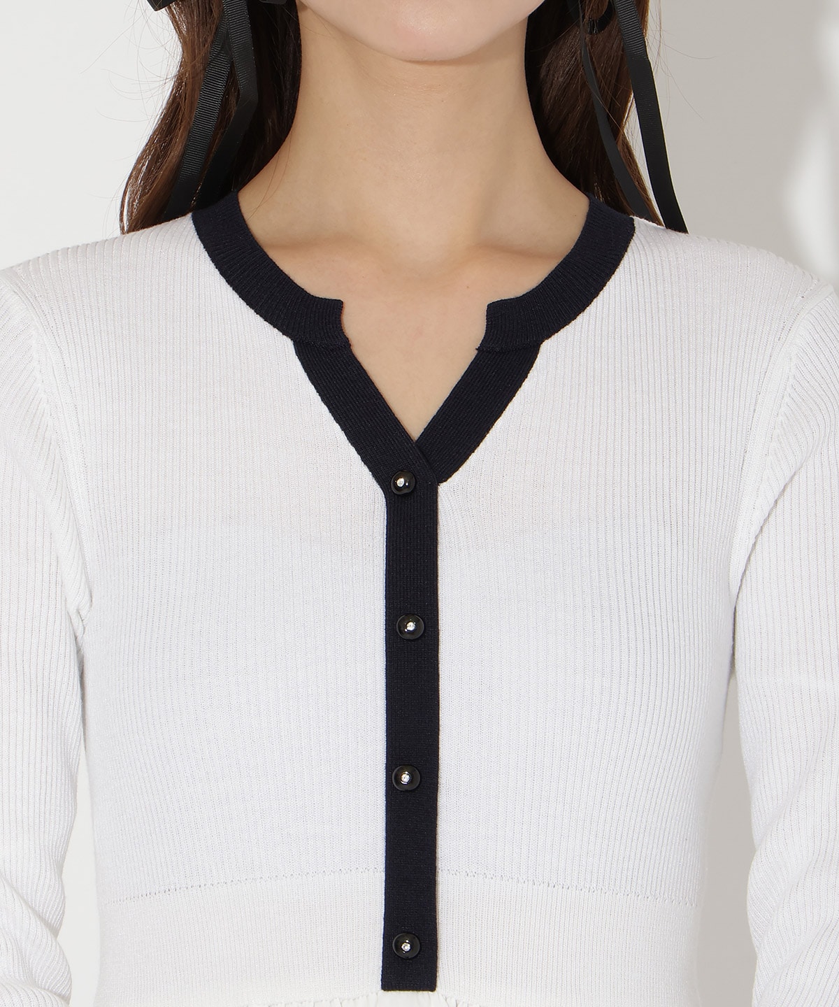 【先行予約受付中】ラメ入り配色ドッキングワンピース