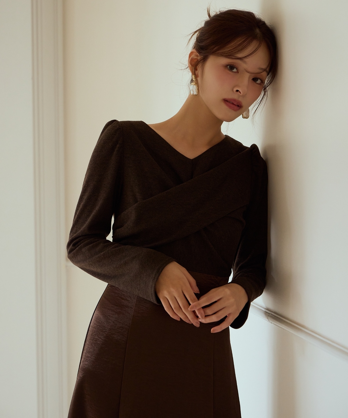 サテンドッキングワンピース