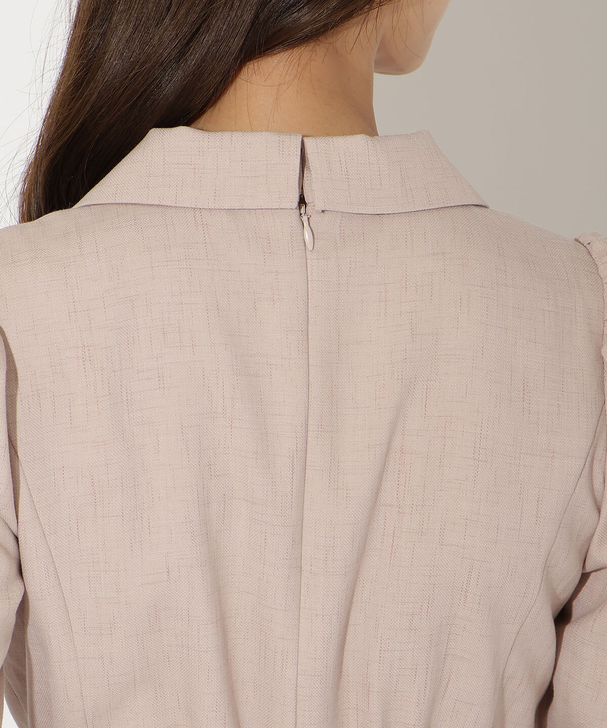 ジャケットレイヤードプリーツワンピース