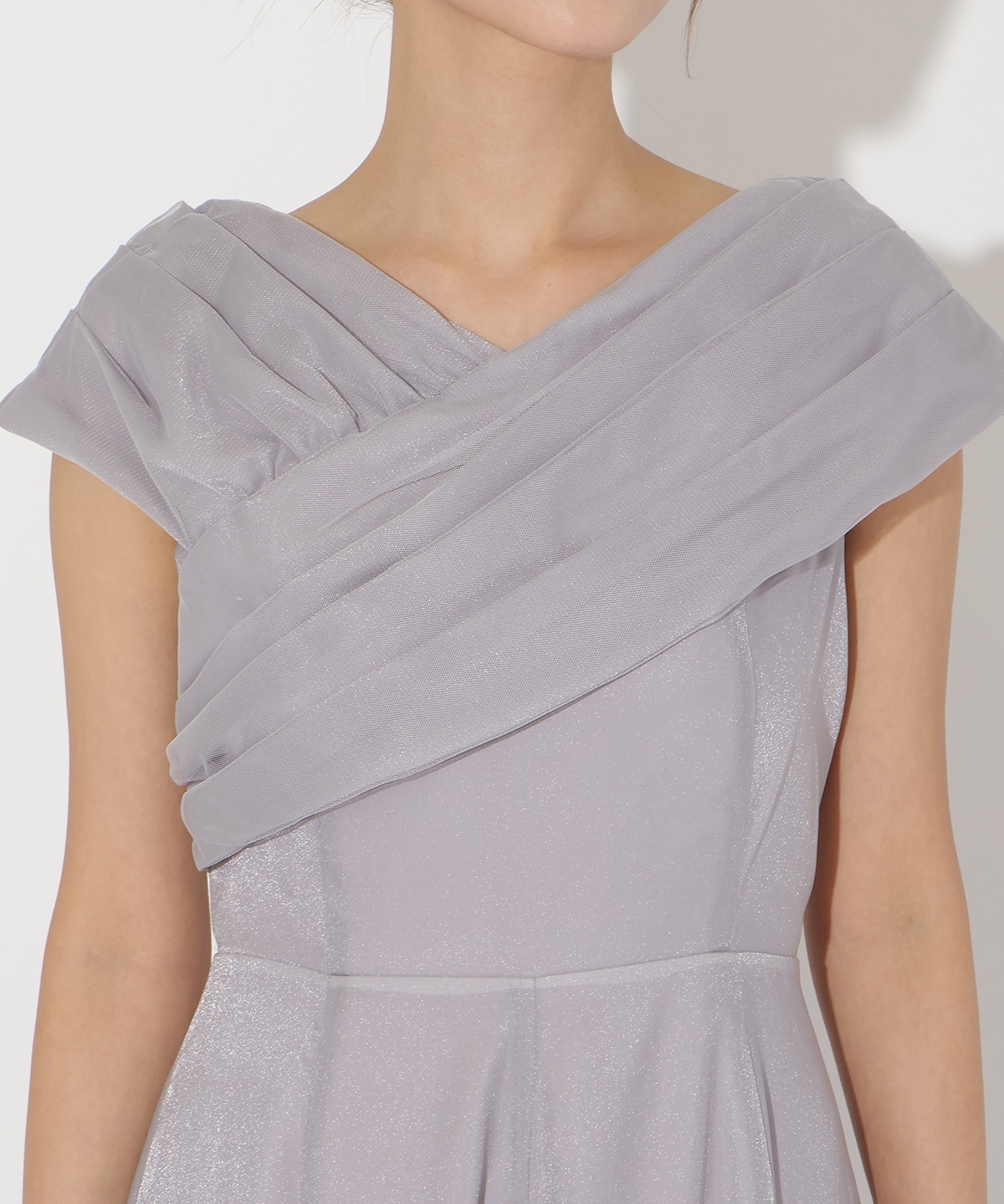 チュールカシュクールドレス