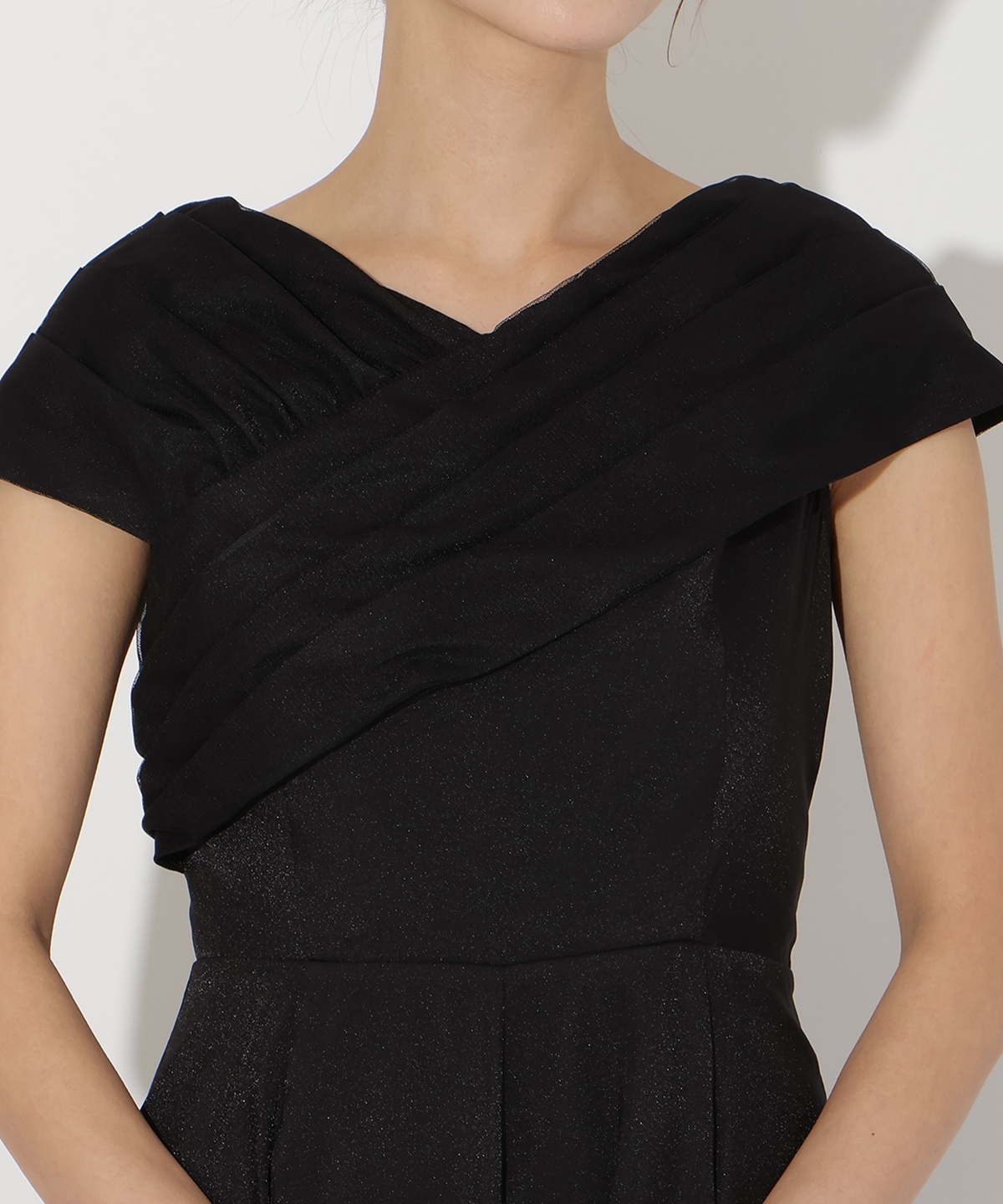 チュールカシュクールドレス