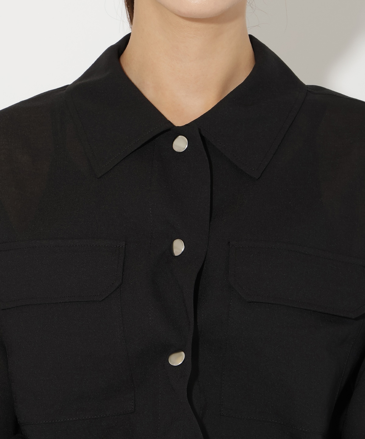 シアークロップドサファリジャケット