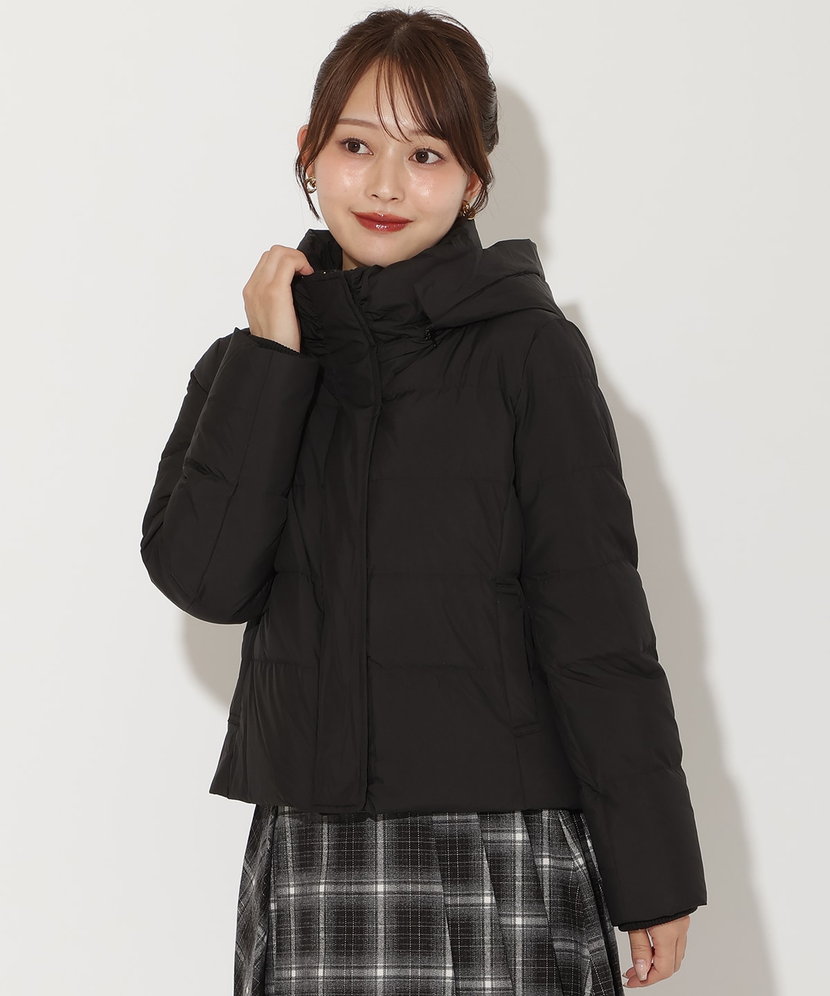 FOXファー付きショートダウン