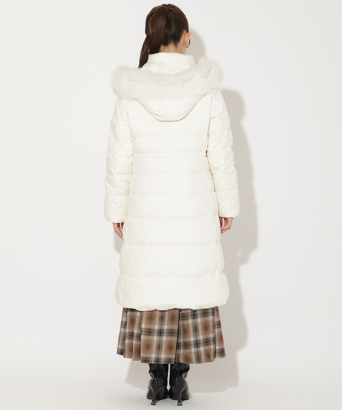 FOXファー付きミドルロングダウン