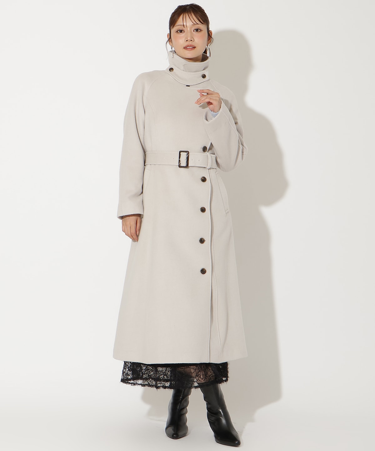 ウールビーバーロングコート