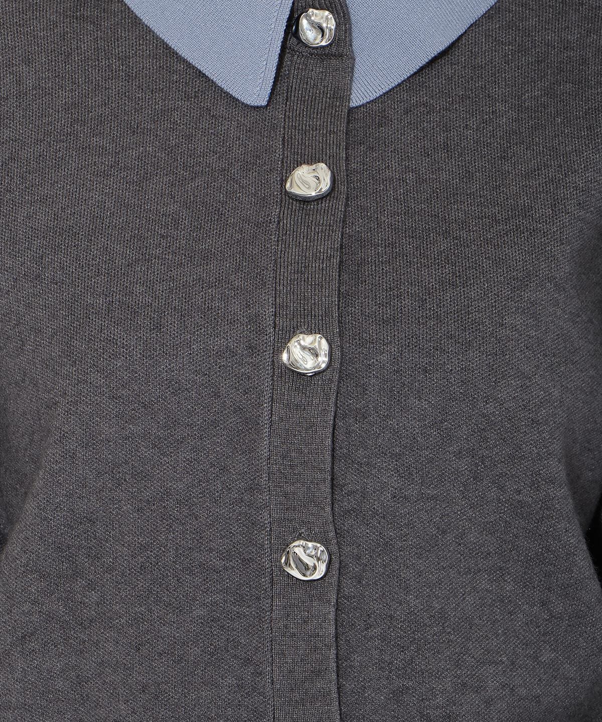 レイヤードライクニットカーデ