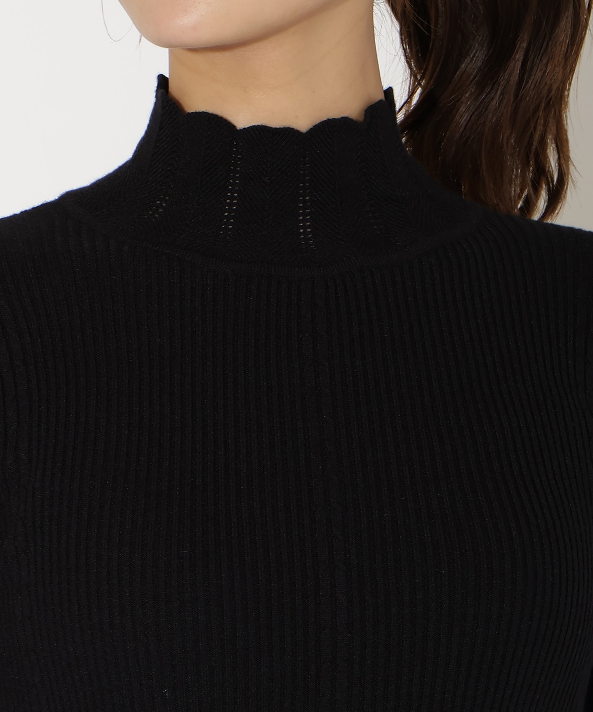 スカラハイネックニットプルオーバー