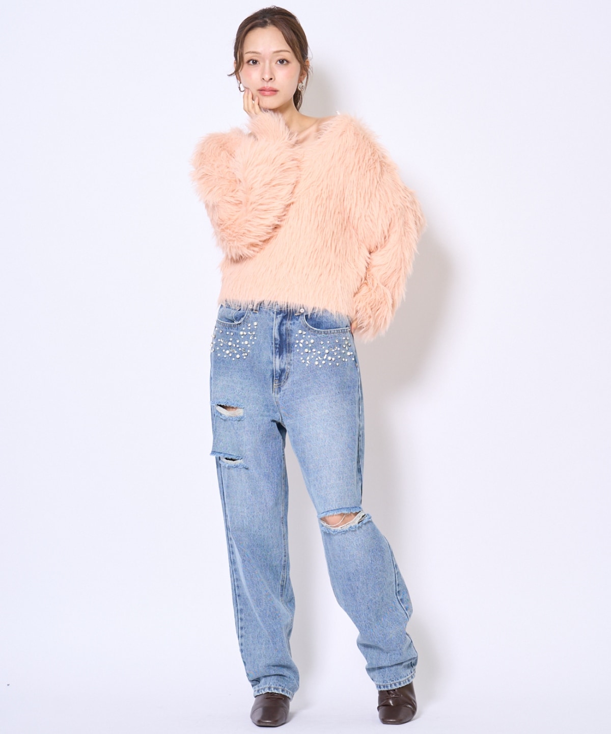 ロングフェザープルオーバー