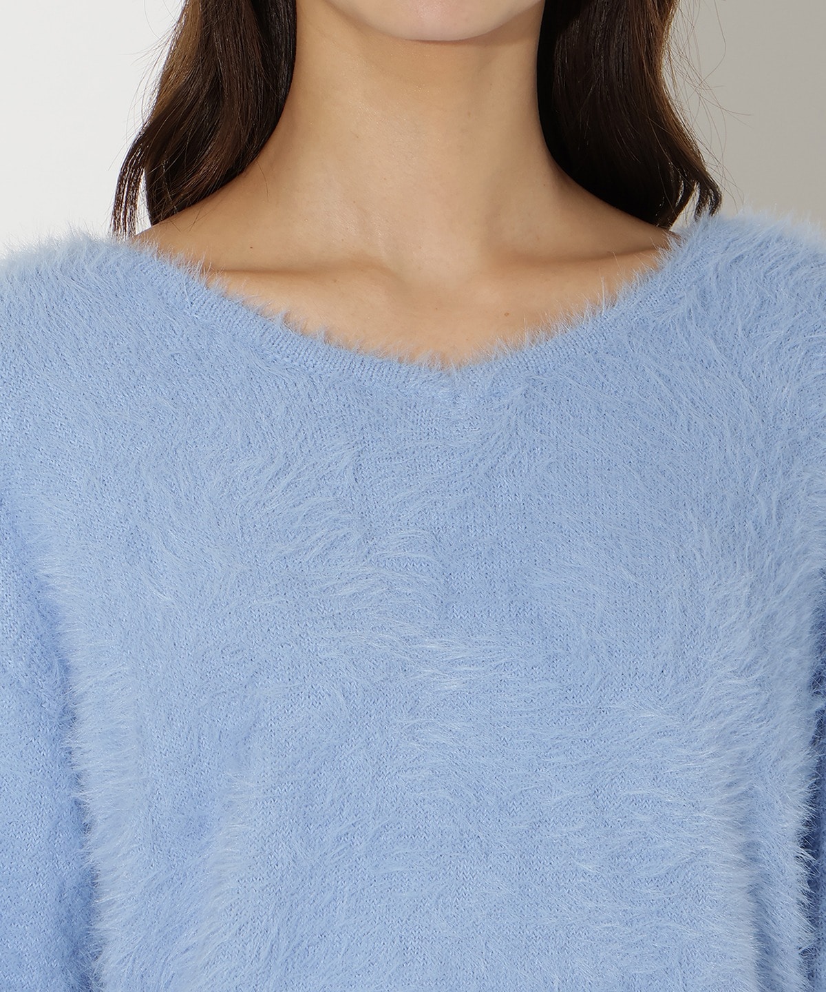 前後2WAYシャギーニットプルオーバー