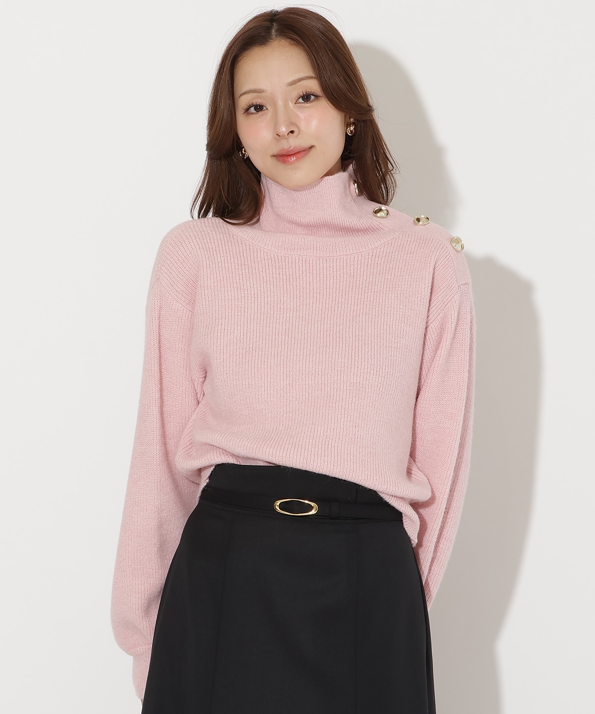 ショルダーボタンマルチウェイニットプルオーバー