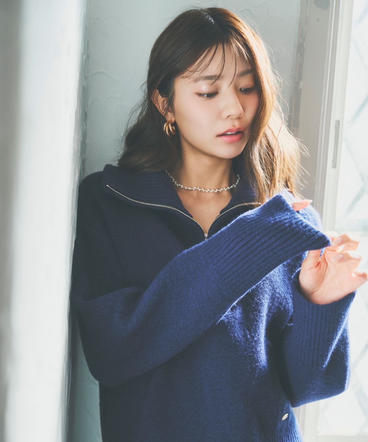 ZIPビッグカラープルオーバー